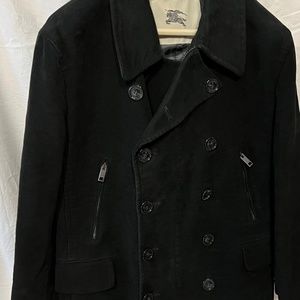 FINAL SALE‼️BURBERRY BLACK COAT /JACKET DOUBLE BREASTED 100% COTTON